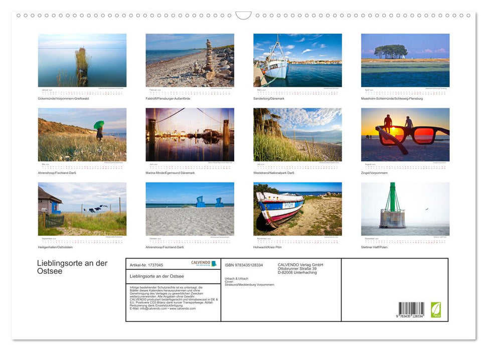 Lieblingsorte an der Ostsee (CALVENDO Wandkalender 2025)