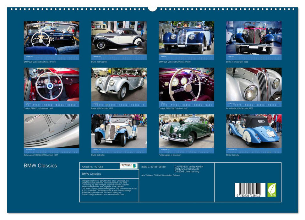 BMW Classics (CALVENDO Premium Wandkalender 2025)