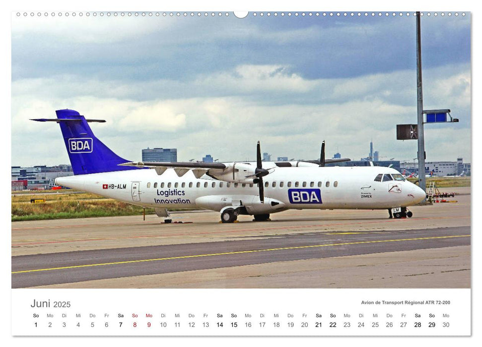 Große und kleine Flieger am Flughafen (CALVENDO Premium Wandkalender 2025)