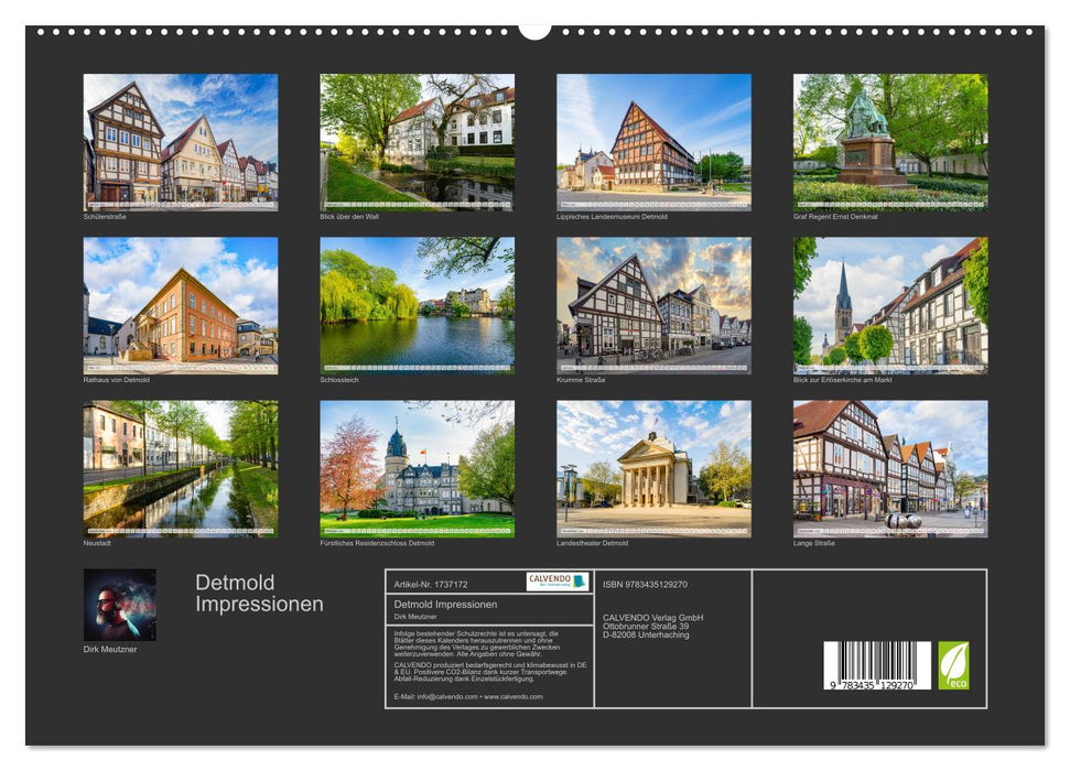 Detmold Impressionen (CALVENDO Premium Wandkalender 2025)