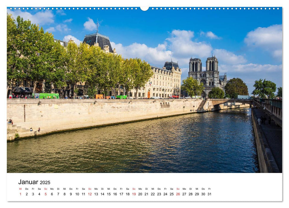 Unterwegs in der französischen Hauptstadt Paris (CALVENDO Wandkalender 2025)