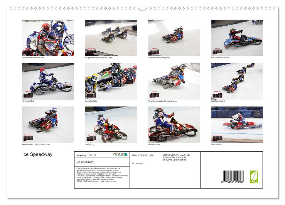 Ice Speedway (CALVENDO Premium Wandkalender 2025)