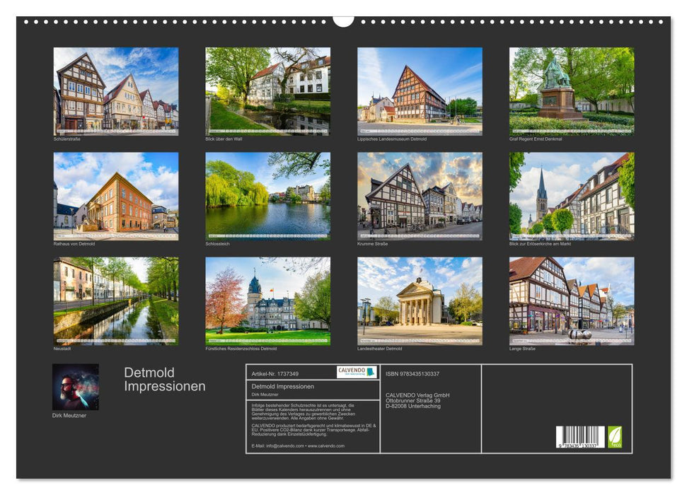 Detmold Impressionen (CALVENDO Wandkalender 2025)