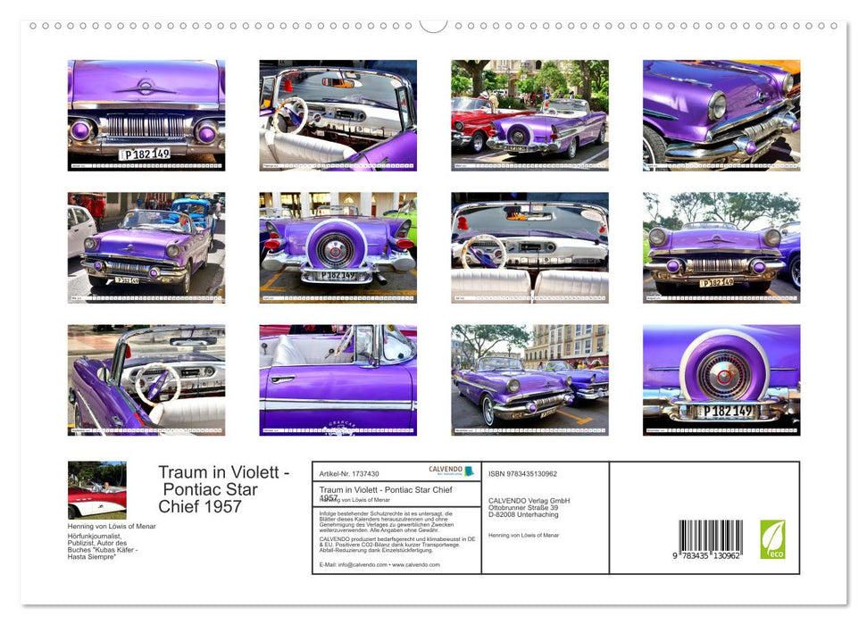 Traum in Violett - Pontiac Star Chief 1957 (CALVENDO Premium Wandkalender 2025)