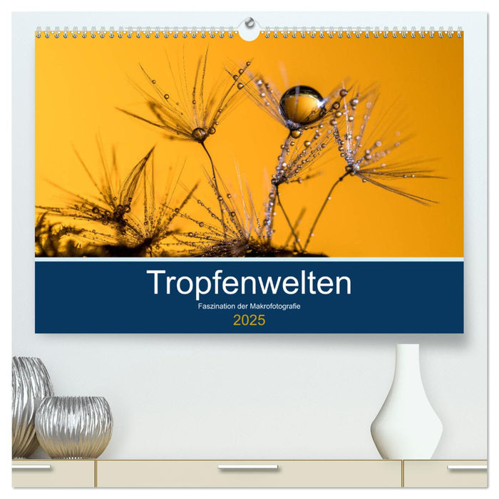 Tropfenwelten; Faszination der Makrofotografie (CALVENDO Premium Wandkalender 2025)