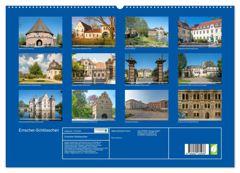 Emscher-Schlösschen (CALVENDO Premium Wandkalender 2025)