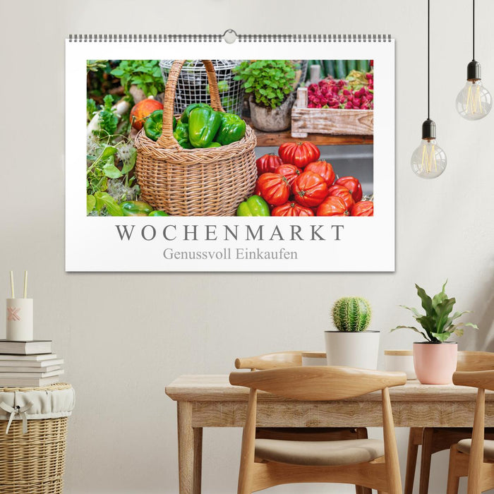 Wochenmarkt - Genussvoll Einkaufen (CALVENDO Wandkalender 2025)