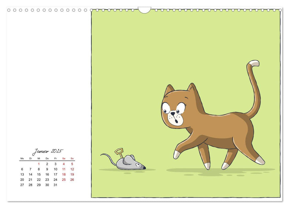 Cartoon Katzen (CALVENDO Wandkalender 2025)