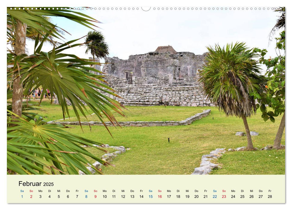 Maya - Ruinen in Tulum (CALVENDO Premium Wandkalender 2025)