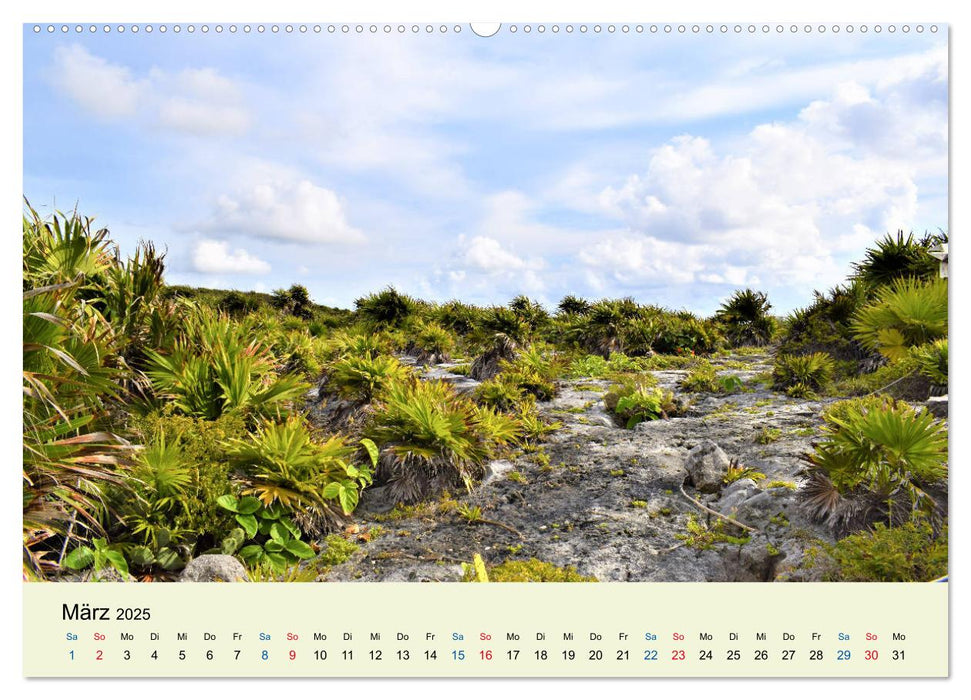 Maya - Ruinen in Tulum (CALVENDO Premium Wandkalender 2025)