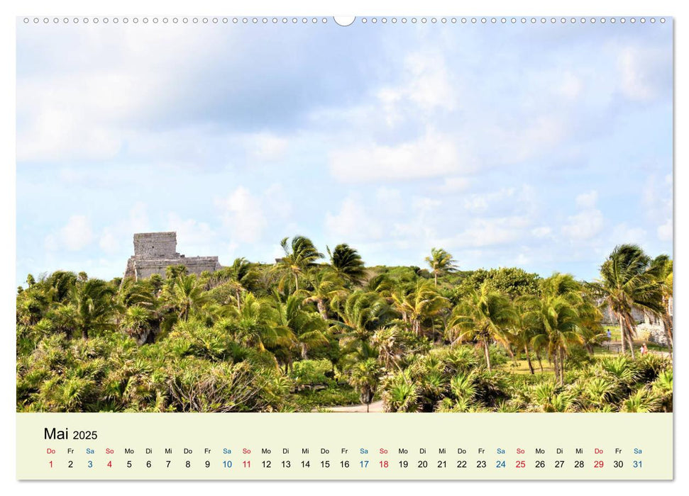 Maya - Ruinen in Tulum (CALVENDO Premium Wandkalender 2025)