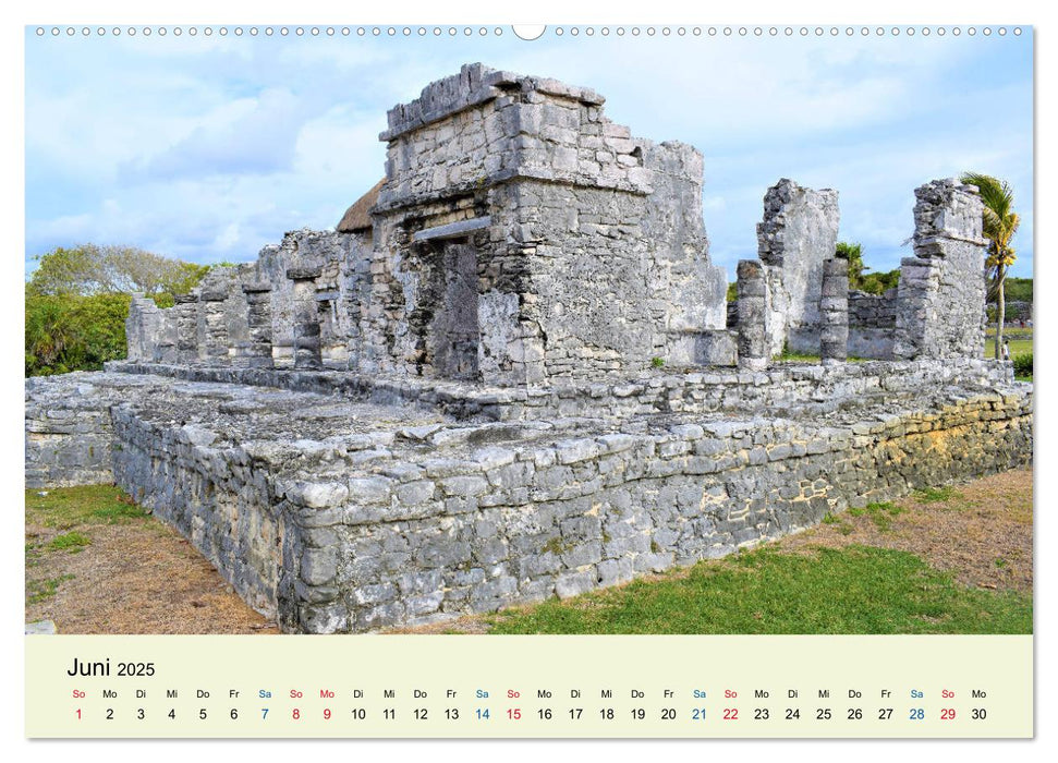 Maya - Ruinen in Tulum (CALVENDO Premium Wandkalender 2025)