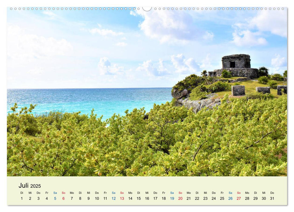 Maya - Ruinen in Tulum (CALVENDO Premium Wandkalender 2025)