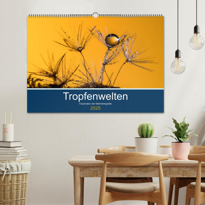 Tropfenwelten; Faszination der Makrofotografie (CALVENDO Wandkalender 2025)