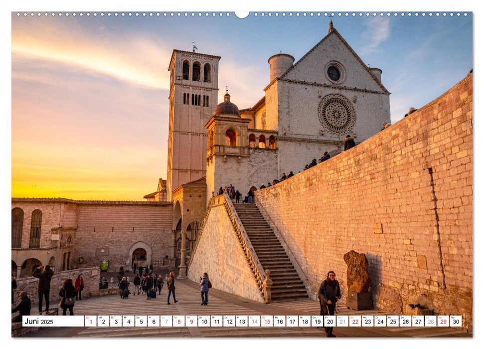 Assisi - Mittelalterliches Herz Italiens (CALVENDO Premium Wandkalender 2025)