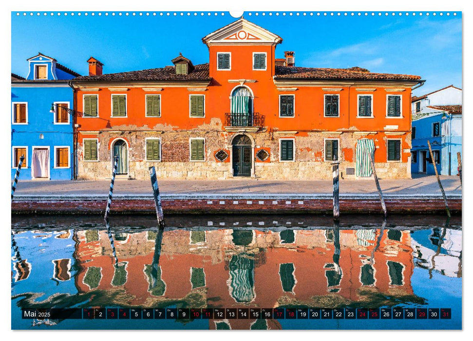 Burano - Die Insel der bunten Häuser (CALVENDO Premium Wandkalender 2025)