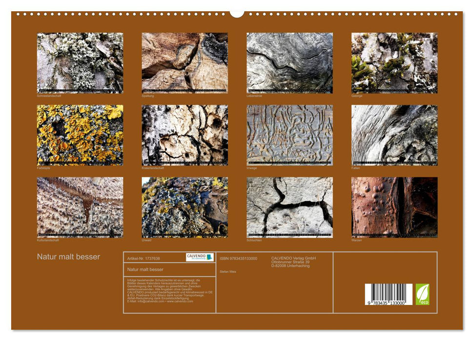 Natur malt besser (CALVENDO Premium Wandkalender 2025)