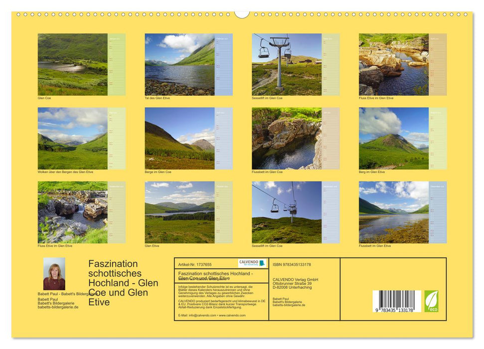 Faszination schottisches Hochland - Glen Coe und Glen Etive (CALVENDO Premium Wandkalender 2025)