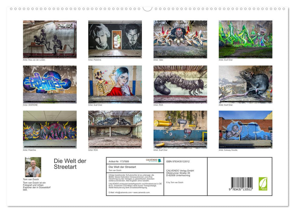 Die Welt der Streetart (CALVENDO Premium Wandkalender 2025)