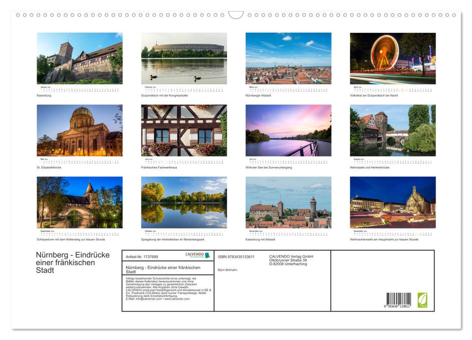 Nürnberg - Eindrücke einer fränkischen Stadt (CALVENDO Wandkalender 2025)
