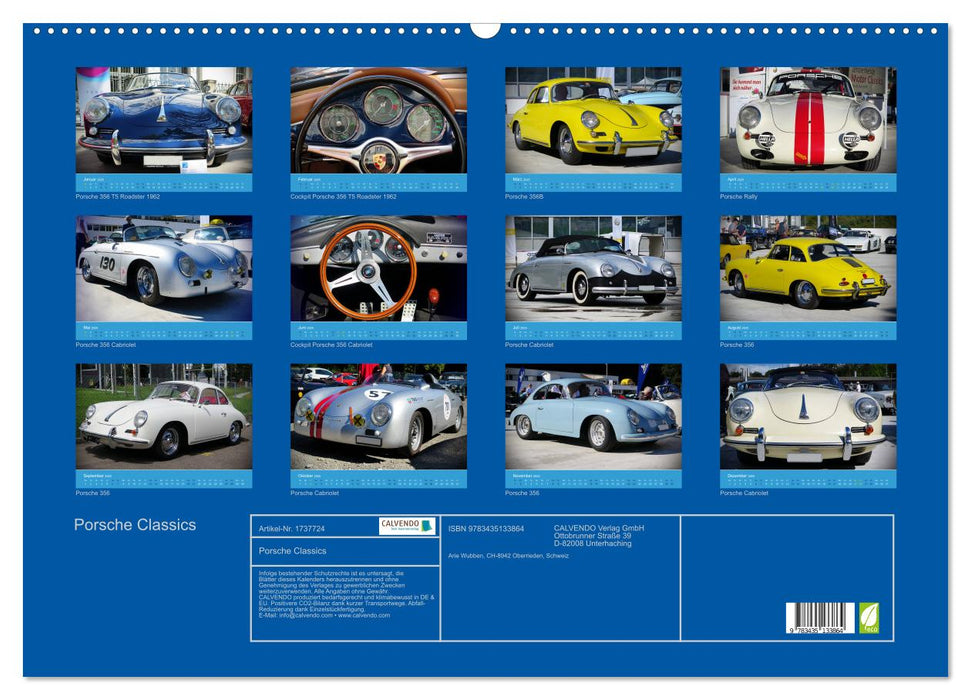 Porsche Classics (CALVENDO Wandkalender 2025)