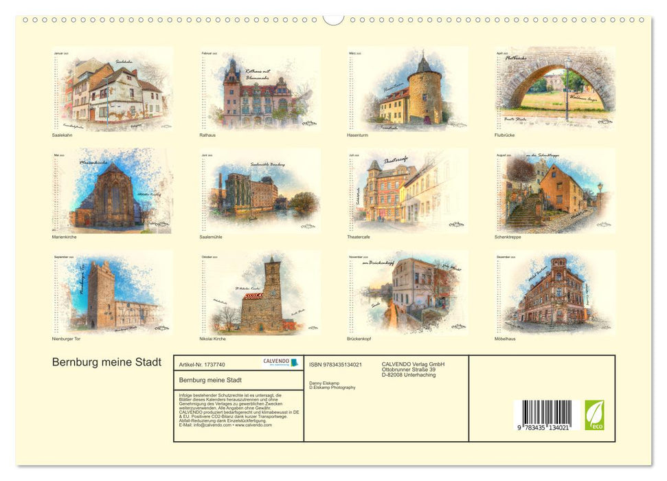 Bernburg meine Stadt (CALVENDO Premium Wandkalender 2025)