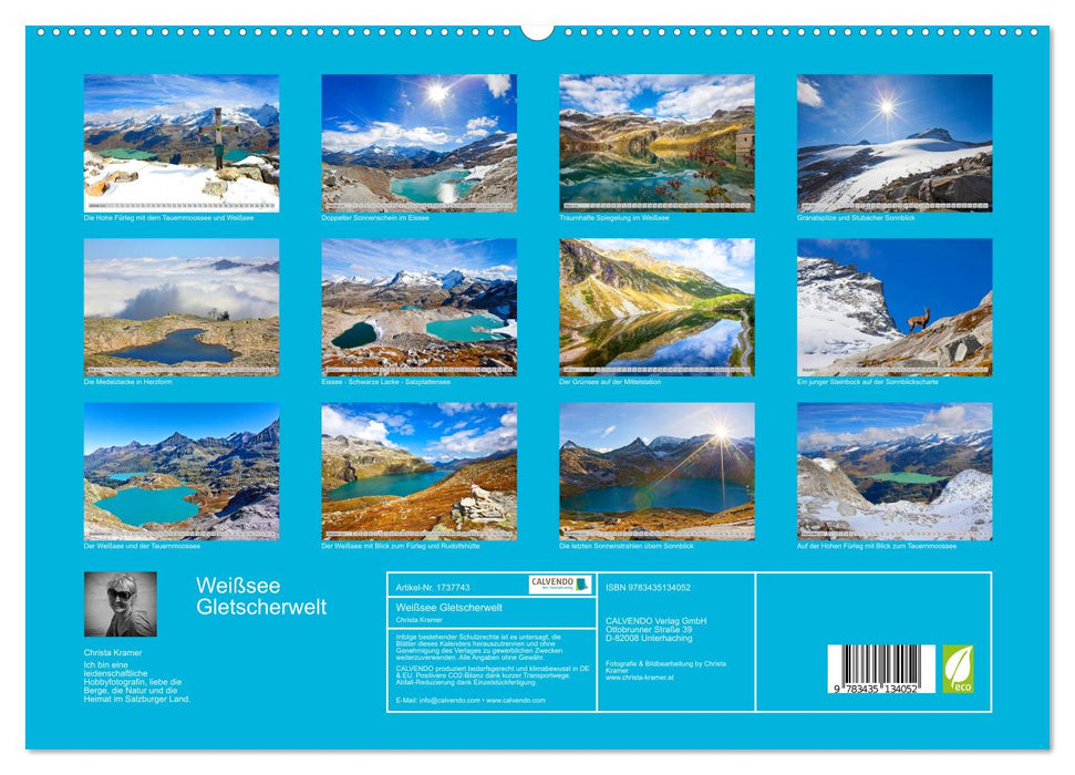 Weißsee Gletscherwelt (CALVENDO Premium Wandkalender 2025)