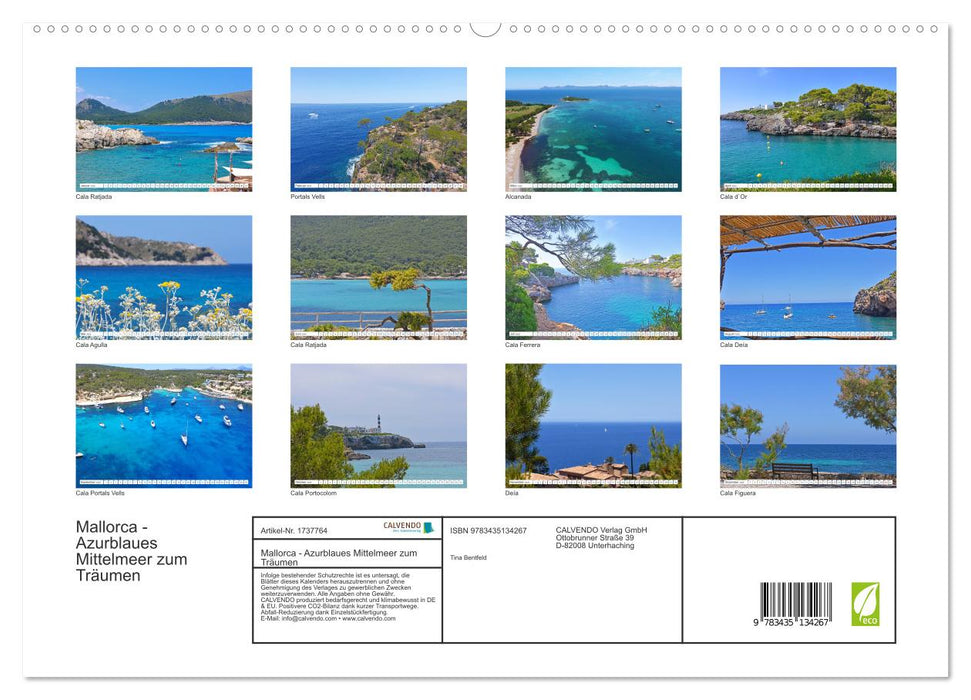 Mallorca - Azurblaues Mittelmeer zum Träumen (CALVENDO Premium Wandkalender 2025)