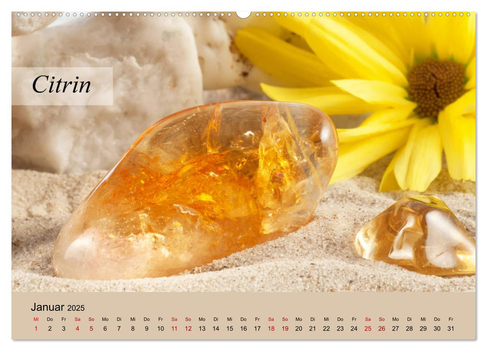 Farbenfrohe Halbedelsteine (CALVENDO Premium Wandkalender 2025)