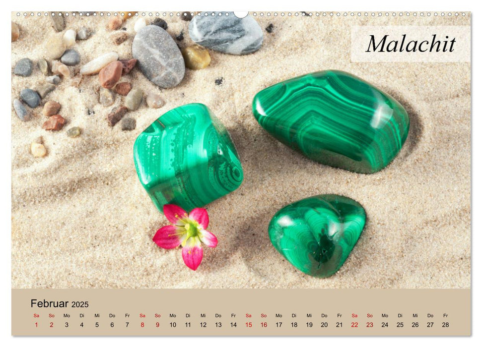 Farbenfrohe Halbedelsteine (CALVENDO Premium Wandkalender 2025)