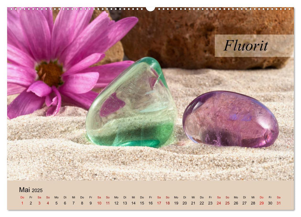 Farbenfrohe Halbedelsteine (CALVENDO Premium Wandkalender 2025)