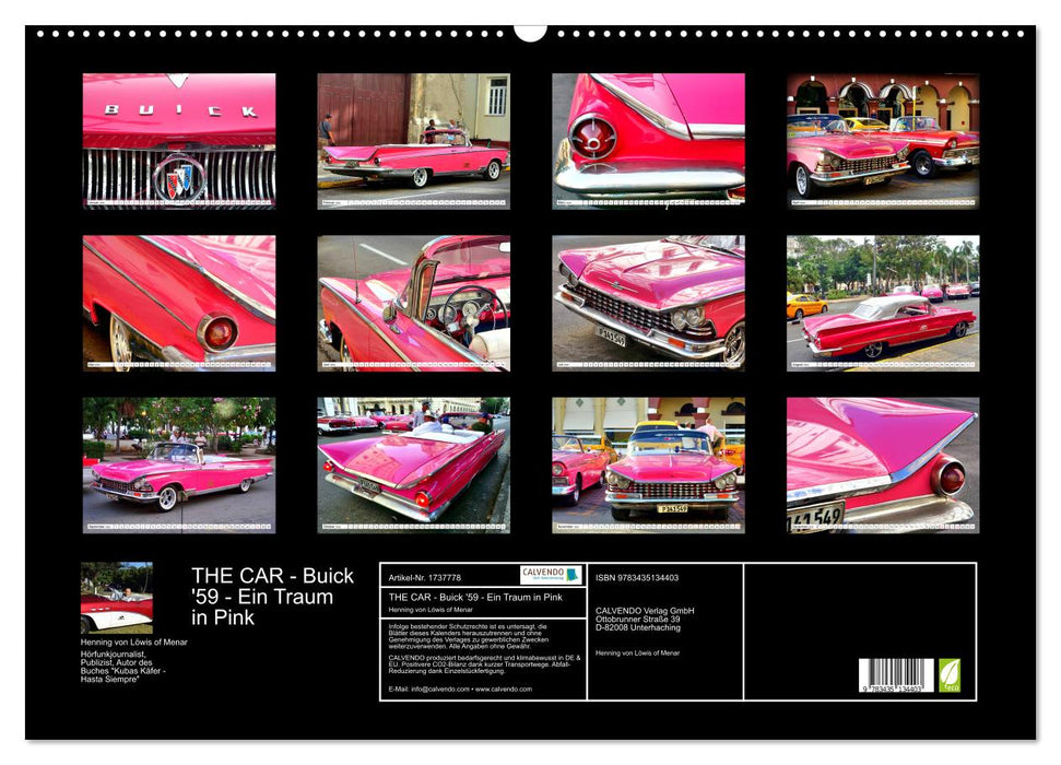 THE CAR - Buick '59 - Ein Traum in Pink (CALVENDO Wandkalender 2025)