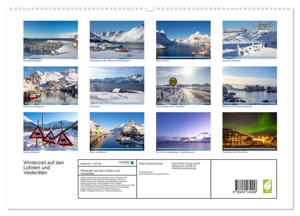 Winterzeit auf den Lofoten und Vesterålen (CALVENDO Premium Wandkalender 2025)