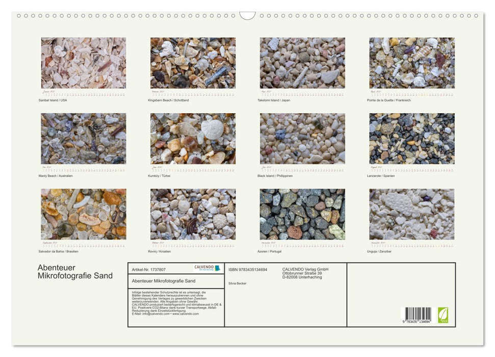 Abenteuer Mikrofotografie Sand (CALVENDO Wandkalender 2025)