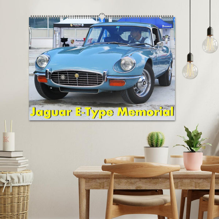 Jaguar E-Type Memorial (CALVENDO Wandkalender 2025)