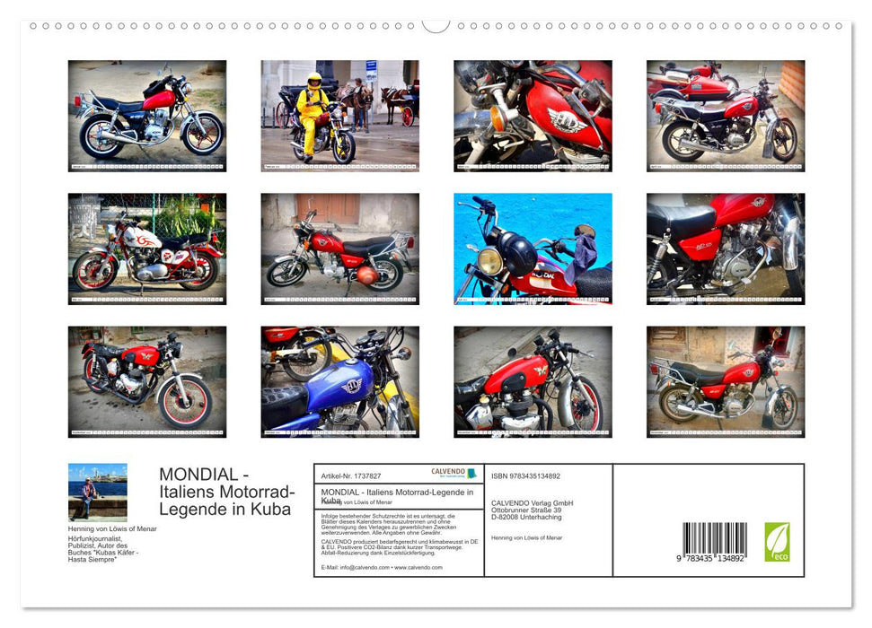 MONDIAL - Italiens Motorrad-Legende in Kuba (CALVENDO Premium Wandkalender 2025)