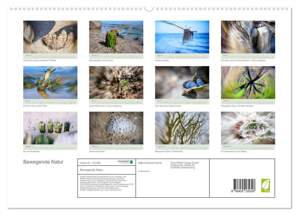 Bewegende Natur (CALVENDO Premium Wandkalender 2025)