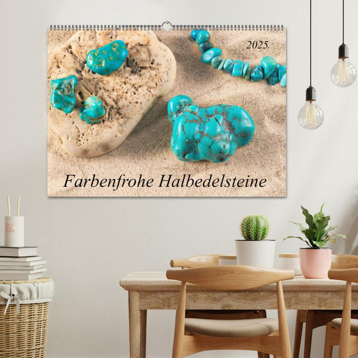 Farbenfrohe Halbedelsteine (CALVENDO Wandkalender 2025)