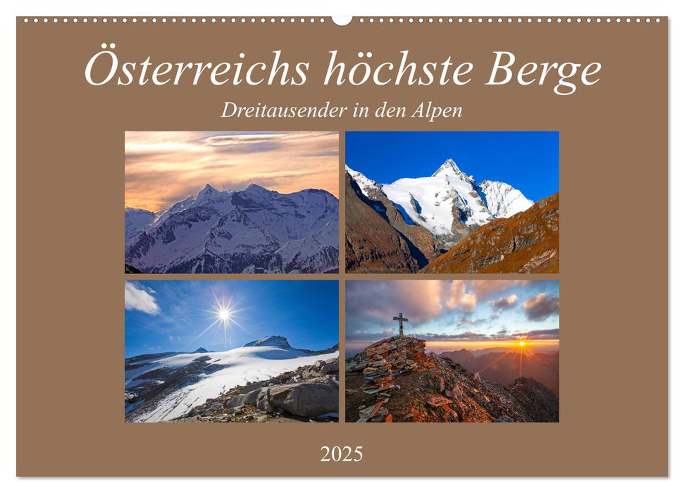 Österreichs höchste Berge (CALVENDO Wandkalender 2025)