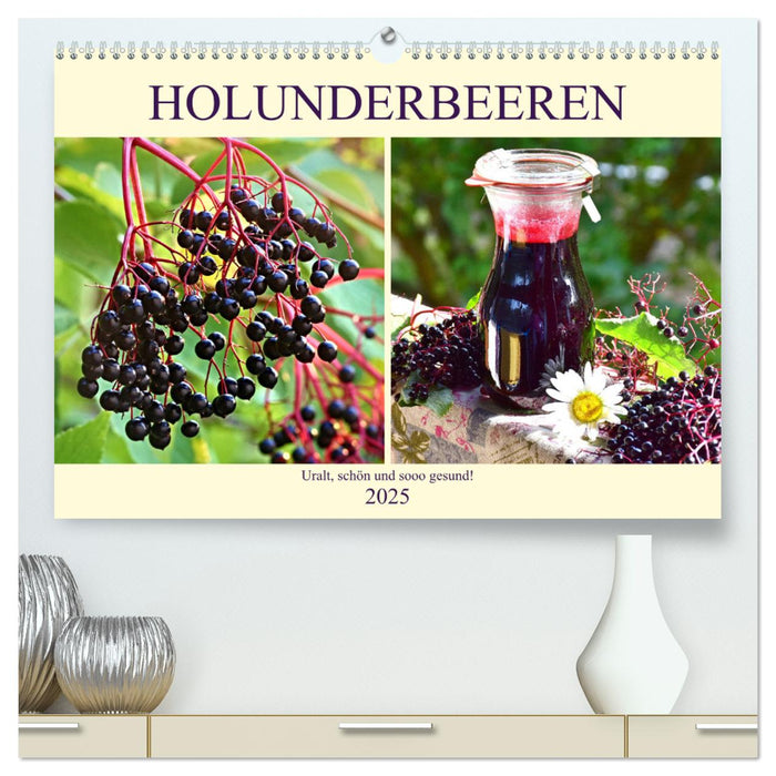 Holunderbeeren. Uralt, schön und sooo gesund! (CALVENDO Premium Wandkalender 2025)