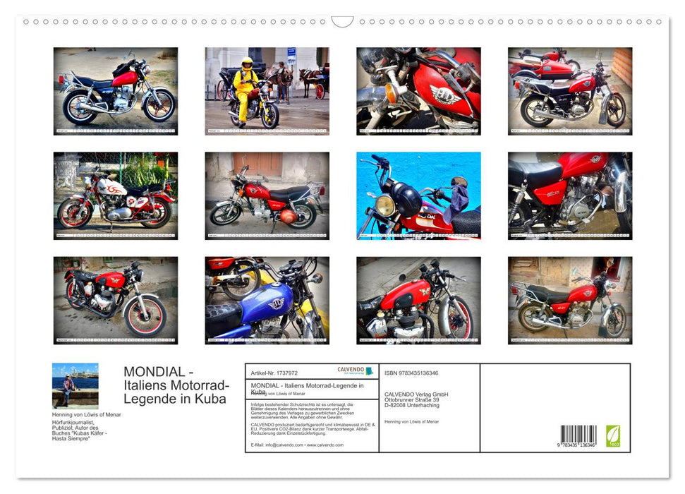 MONDIAL - Italiens Motorrad-Legende in Kuba (CALVENDO Wandkalender 2025)