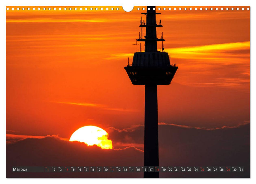 Epische Sonnenuntergänge im Rhein-Neckar-Kreis (CALVENDO Wandkalender 2025)