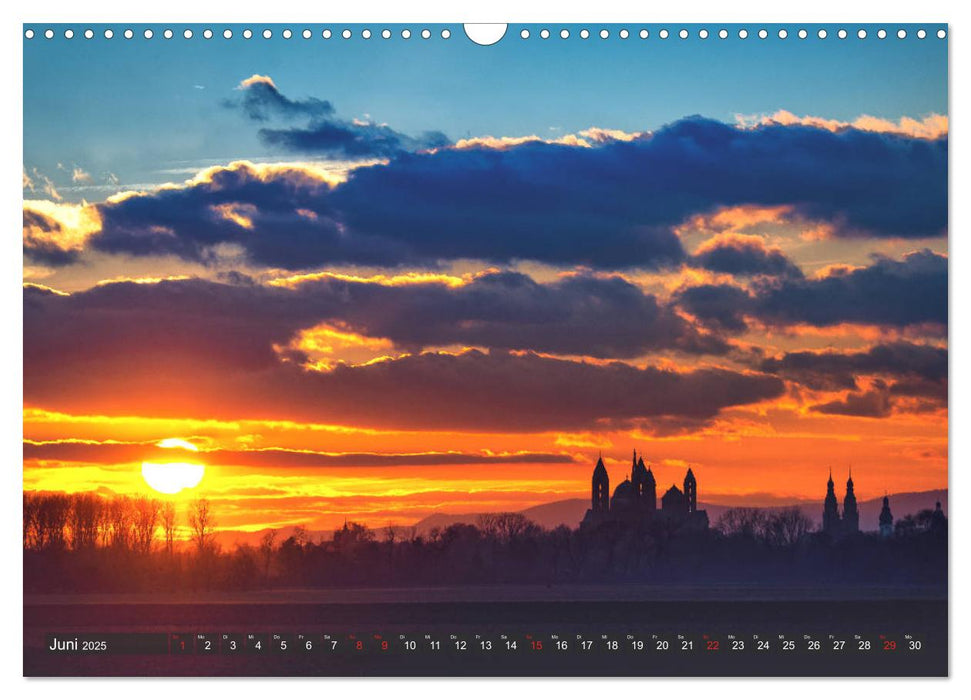 Epische Sonnenuntergänge im Rhein-Neckar-Kreis (CALVENDO Wandkalender 2025)