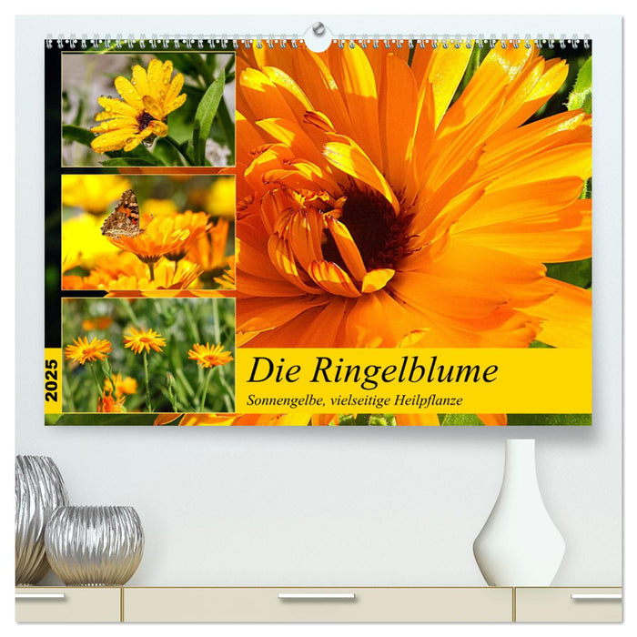 Die Ringelblume. Sonnengelbe, vielseitige Heilpflanze (CALVENDO Premium Wandkalender 2025)