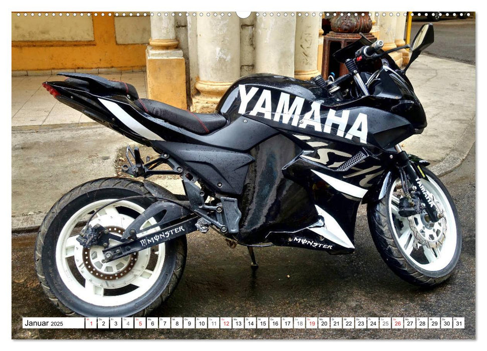 Zweirad Nostalgie - YAMAHA in Kuba (CALVENDO Premium Wandkalender 2025)