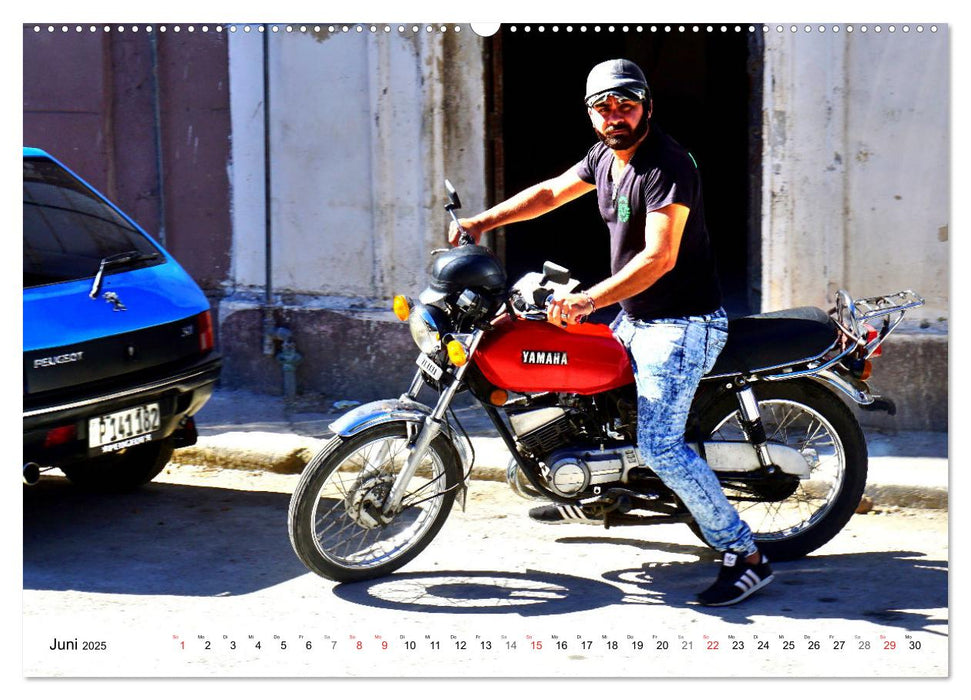 Zweirad Nostalgie - YAMAHA in Kuba (CALVENDO Premium Wandkalender 2025)