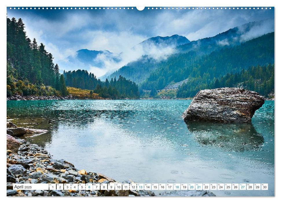 Am Wasser entlang in den Alpen (CALVENDO Premium Wandkalender 2025)