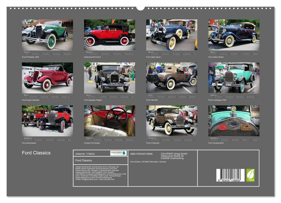 Ford Classics (CALVENDO Premium Wandkalender 2025)