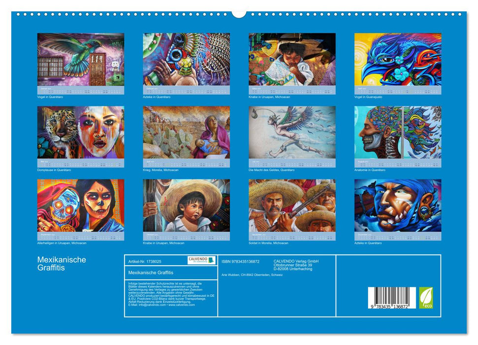 Mexikanische Graffitis (CALVENDO Premium Wandkalender 2025)