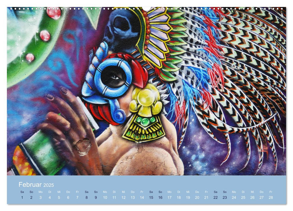 Mexikanische Graffitis (CALVENDO Premium Wandkalender 2025)